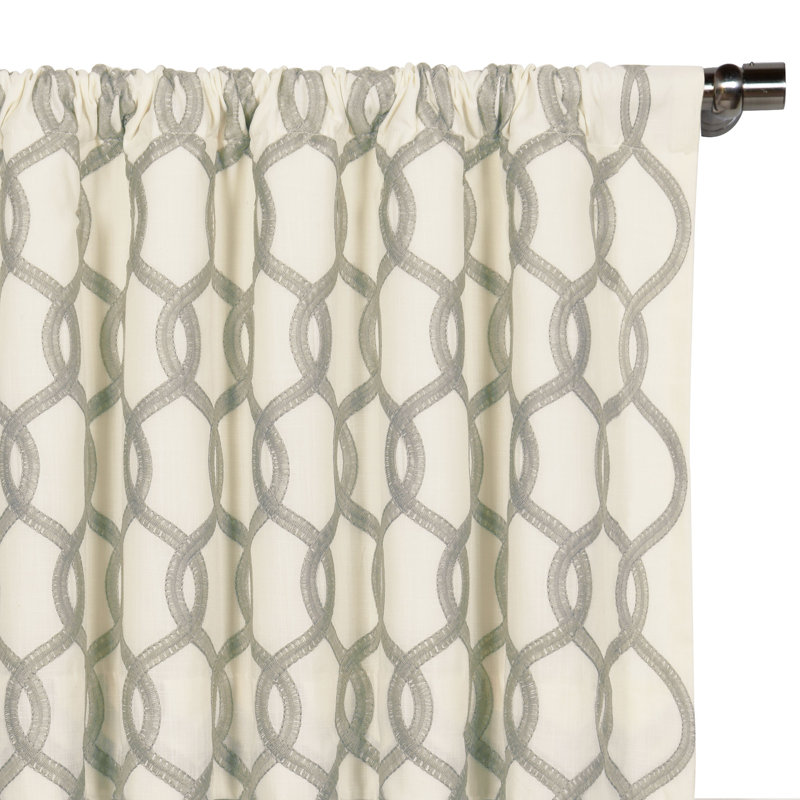 Panneau de rideau simple obscurcissant avec passe-tringle Gresham, L 48 po x L 84 po, gris