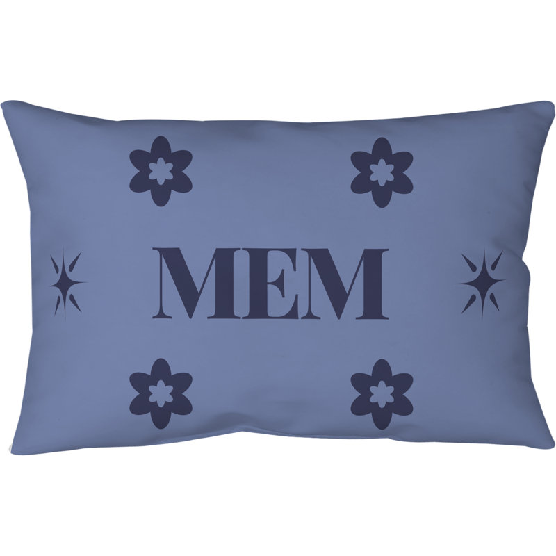 Memphis Quilted Pillow Sham, Dark Blue/Navy, Rectangular 20"H x 36"W