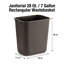 Poubelle rectangulaire en plastique 7 gallons | Ensemble de 2-132483759