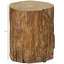 Tabouret de souche d'arbre HOMcom, table d'appoint décorative avec plateau de table rond, table de bout en béton avec finition grain de bois