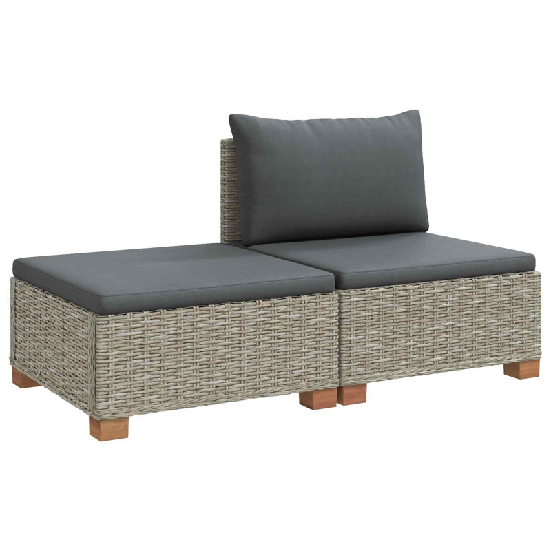 72cm Wide Patio Sectional Set, Kubu Grey