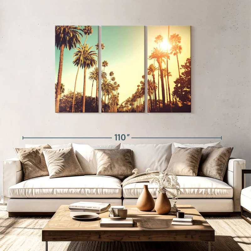 Kavia Sunny Palm Avenue, H 48 po x l 74 po