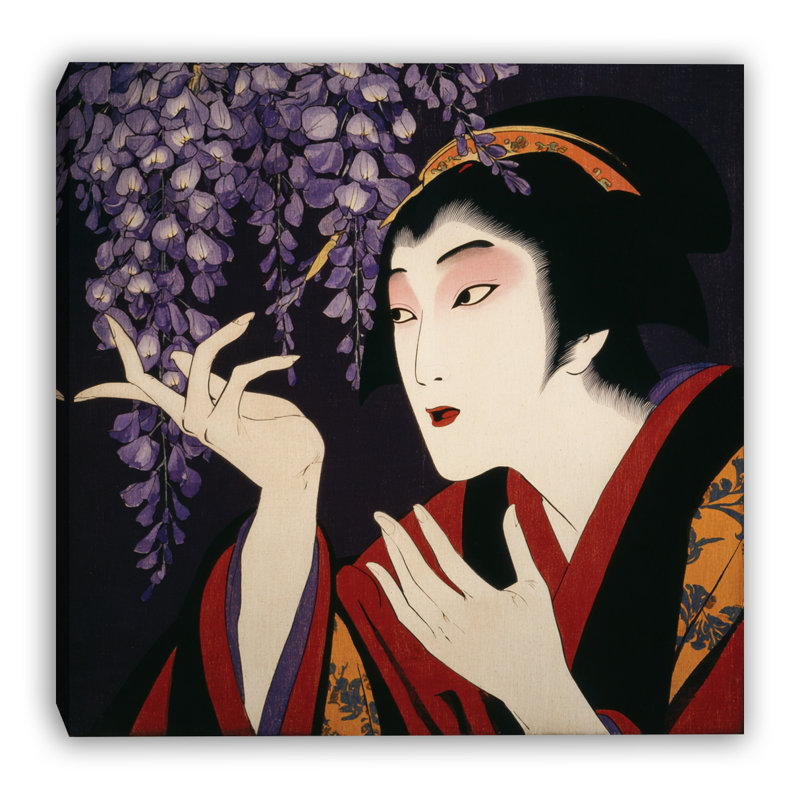 Art mural sur toile Wisteria Gesture, L 40 po x H 40 po x P 1,5 po