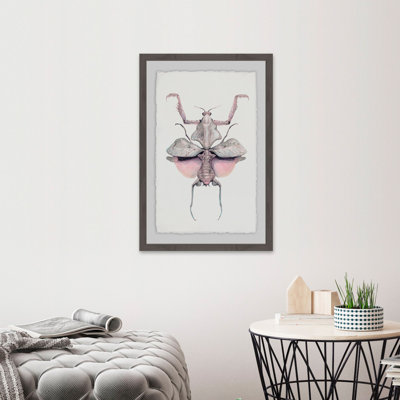 Prehistoric Pink Bug - Single Picture Frame Painting