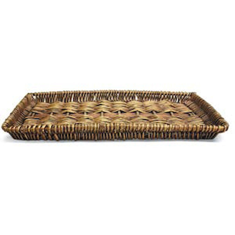 World Menagerie Wicker Decorative Basket, 2" H x 13.4" W x 20" D