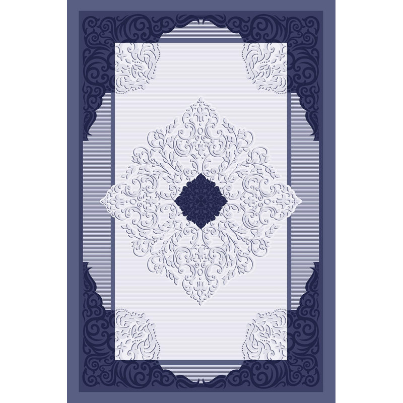 Stylish Woven Carpet, 100% Polyester, 4.0 x 5.9 Feet | 3D Digital Printing, Antibacterial, Non-Slip PVC Underside | Machine Washable, Pile Height: 0.3 Inches, Perfect for Living Room & Bedroom Decor