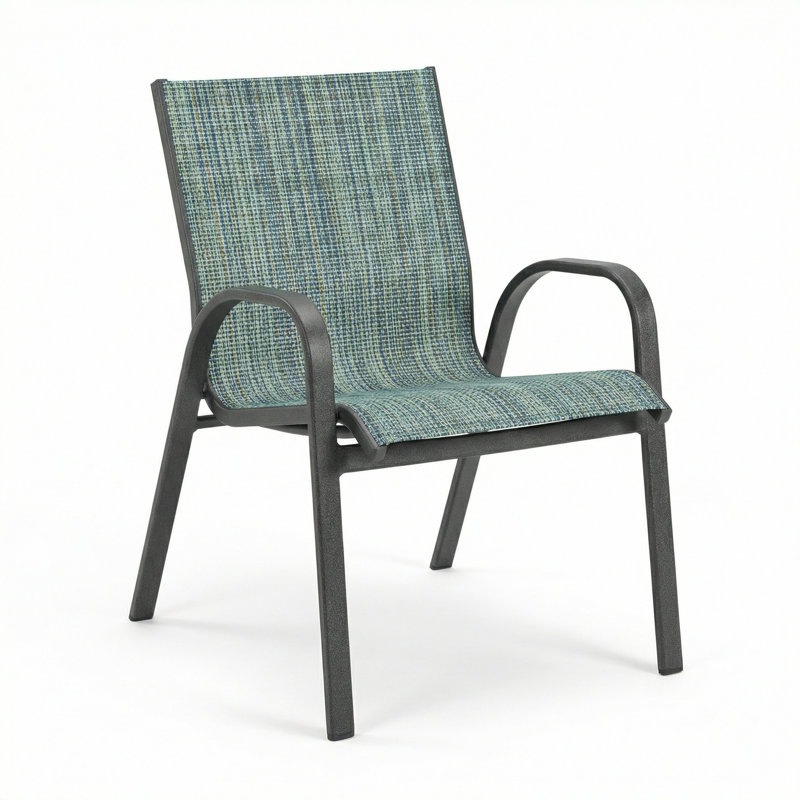 Chaise avec accoudoirs, Harnais Nova - verre de mer / anthracite