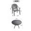 Ensemble de 7 pièces de mobilier de patio en aluminium coulé avec coussins bleus (identique à: W1710S00560)