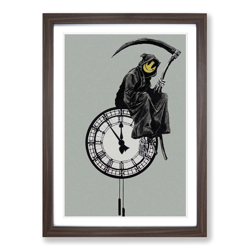 Banksy - Single Picture Frame Painting, Walnut