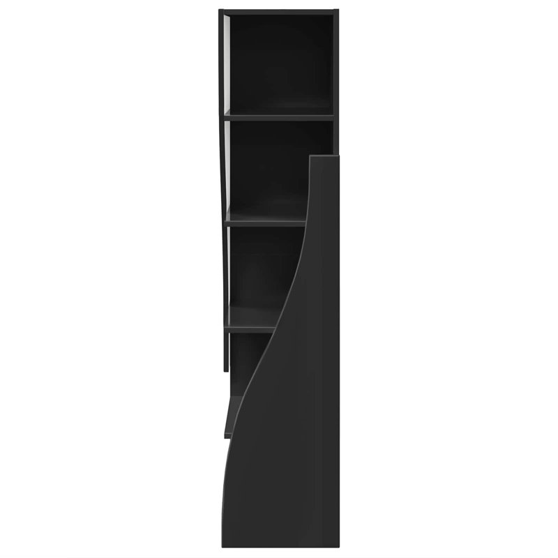 140 cm H x 32 cm W Corner Bookcase, Black
