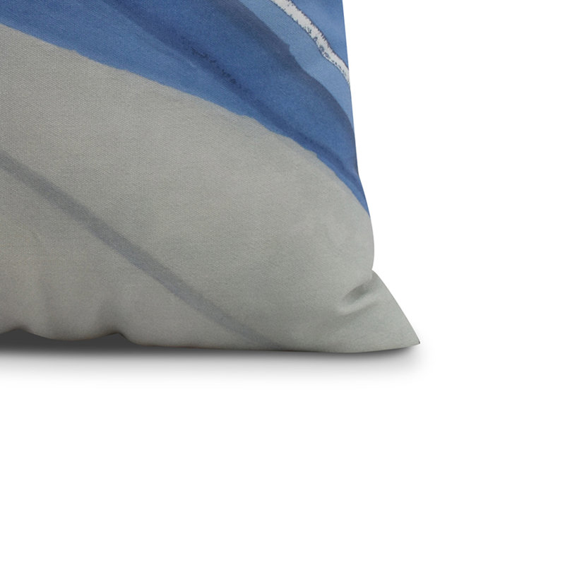Housse et insert de coussin carré Nantucket, Bleu, 16 po x 1 po