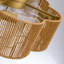 Ventilateur de plafond cage en forme de fleur 19,7 po avec abat-jour en tissu, ensemble d'éclairage et télécommande Boho