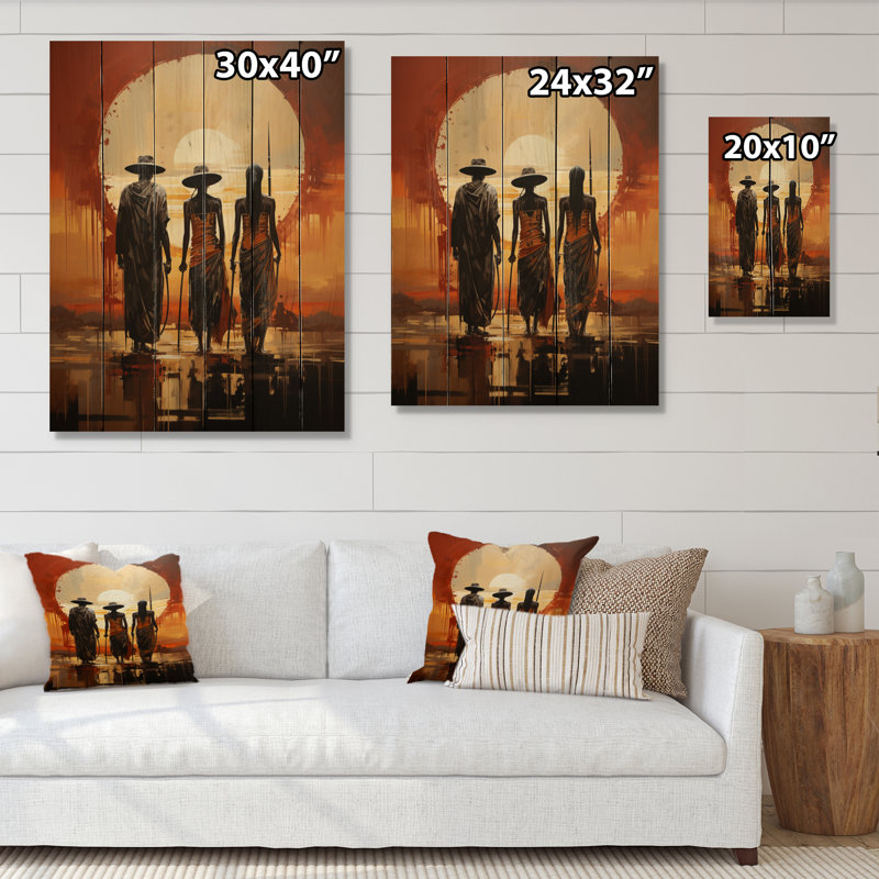 Art amérindien, vision tribale II sur bois, H 40 po x l 30 po x P 0,78 po