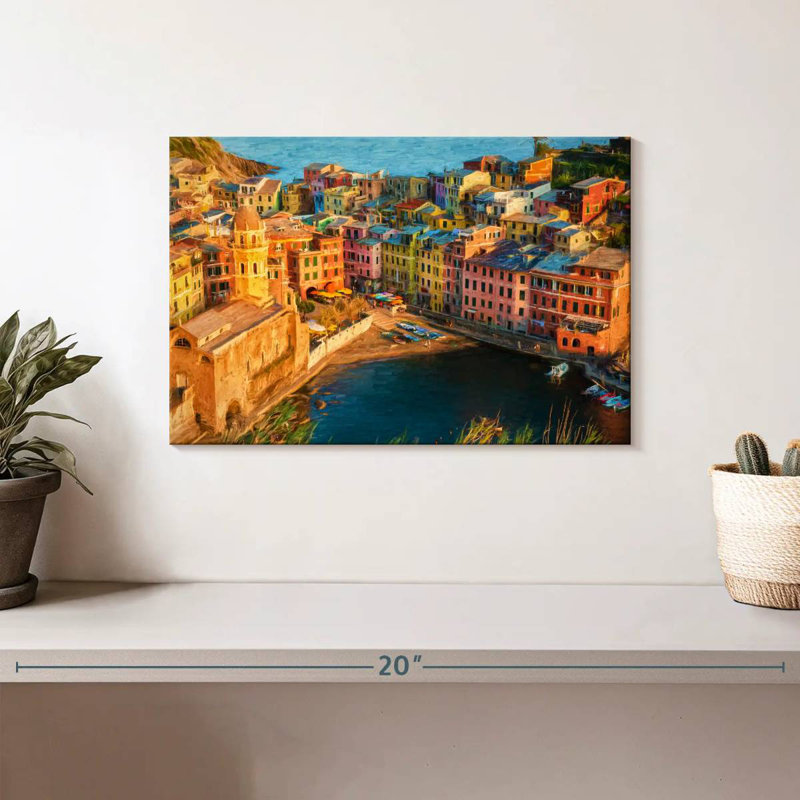 Gillard Vernazza incroyable dans les Cinque Terre, H 8 po x l 12 po