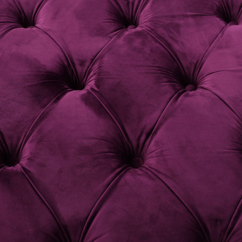Velours fuchsia moderne avec un panneau latéral élégant et intemporel