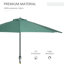 Aarun 293cm Market Parasol