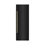 ZLINE Autograph 30 in. Column Refrigerator with Graphite Gray Interior and Champagne Bronze Accents