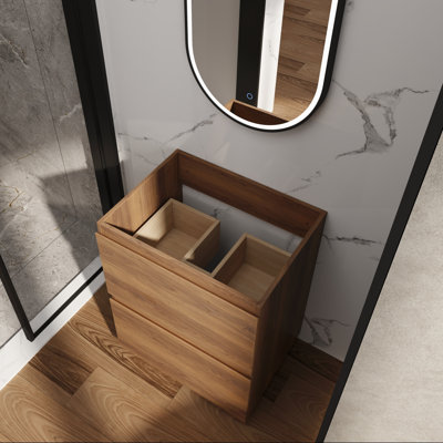 24" Vanity Base with Dual Drawer Storage