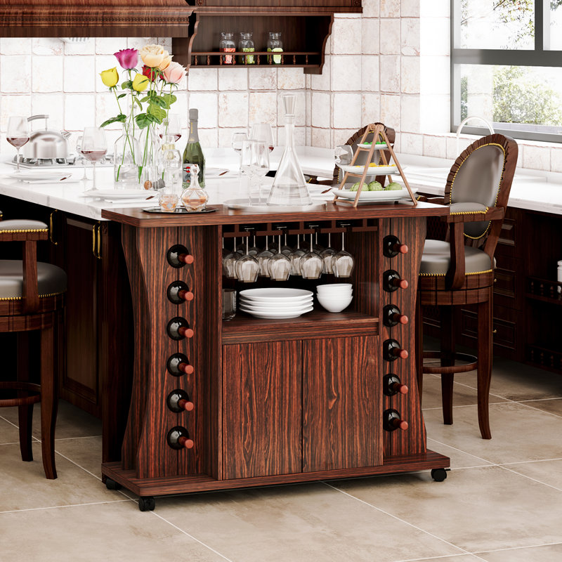 Wood Bar Cart