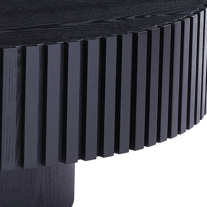 Table basse de 31,49 po avec table d'appoint moderne en bois et piédestal