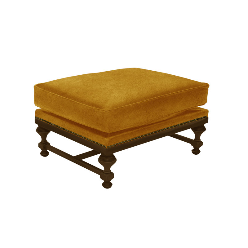 Ottoman, Lush Moss, French Ivory