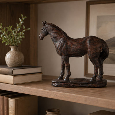 Rustic Resin Horse Statue Home Decor Figurine
