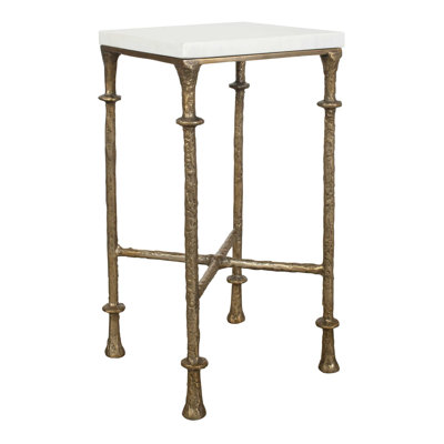  Penelope White Marble Accent Table