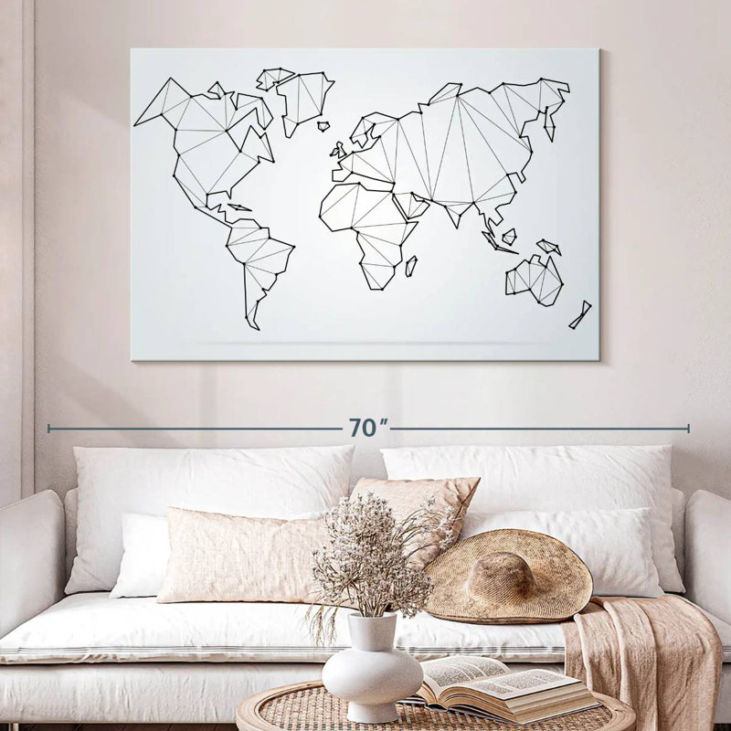 Carte du monde Aliaz, H 34 po x l 51 po