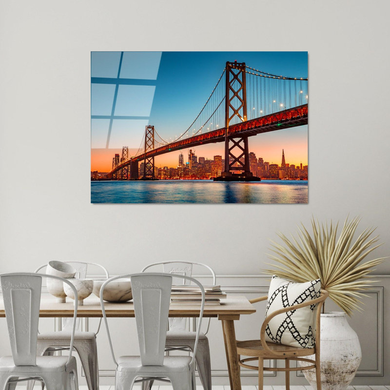 Superbe peinture murale en verre trempé 27,6 po x 39,4 po | 100% verre trempé, épaisseur: 0,16 pouce | Décoration élégante pour le salon ou le bureau, durable et facile à nettoyer, idée de cadeau parfaite
