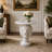 Ivory Lion Head Accent Table