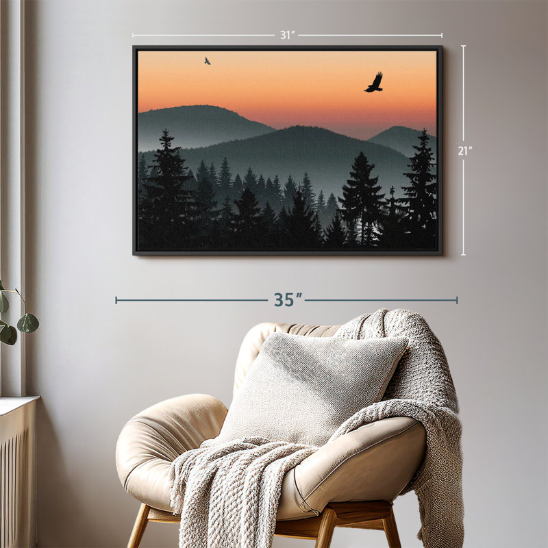 " Misty Mountain Eagles Canvas Print ", 21" H x 31" W