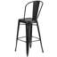 Commercial Grade Distressed Metal Indoor-Outdoor Counter Height Stool with Back-1728823573-1728823599