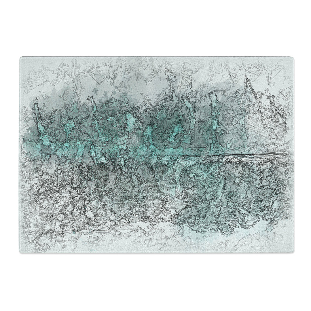 Tempered Glass Wave in the Maldives Sketch Chopping Board