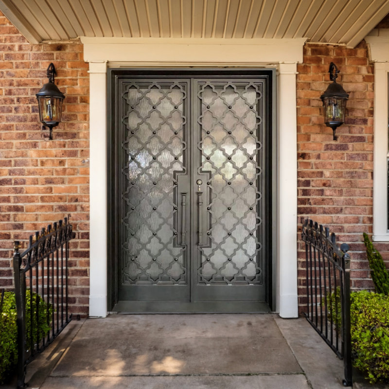 Arpels Quatrefoil Iron Double Doors