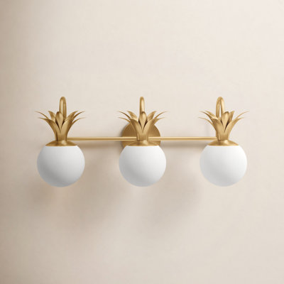 Gazala 3 Light Frosted Dimmable Vanity Light