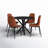 Folmar 39.5" W 5-Piece Round Dining Set with Chenille Chairs-95092220