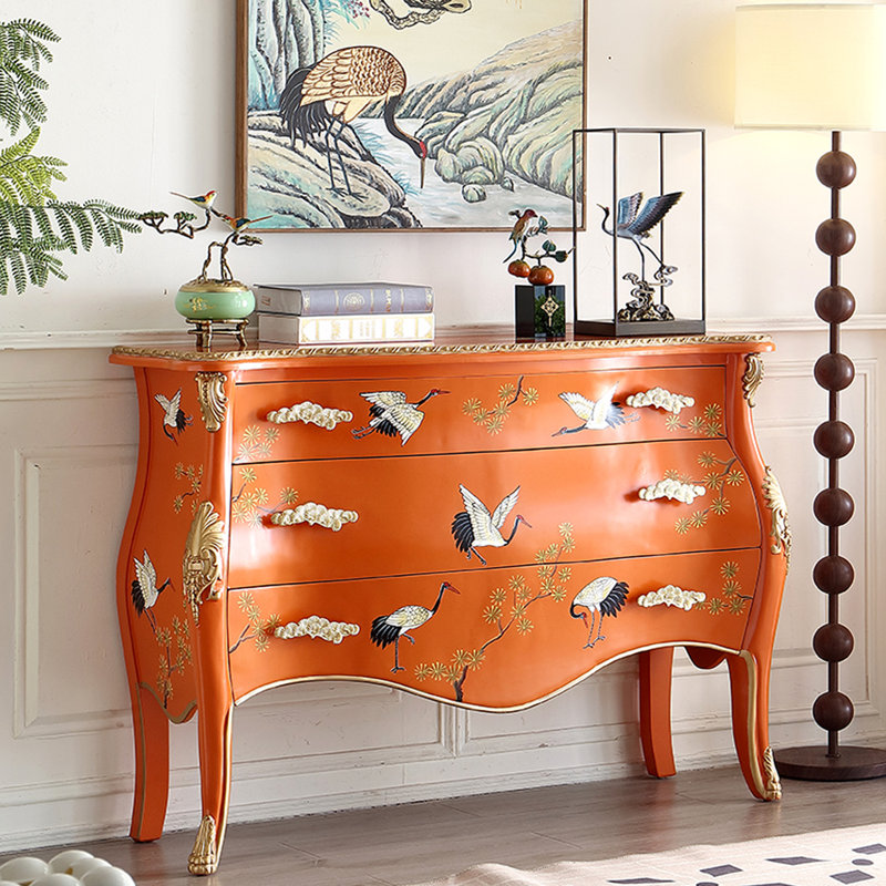 Commode décorative élégante à 3 tiroirs, H 35,43 po x l 47,24 po x P 20,08 po