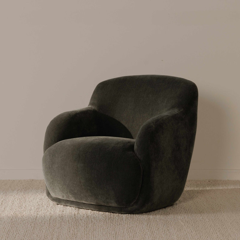Laci Lounge Chair, Slate Blue Chenille