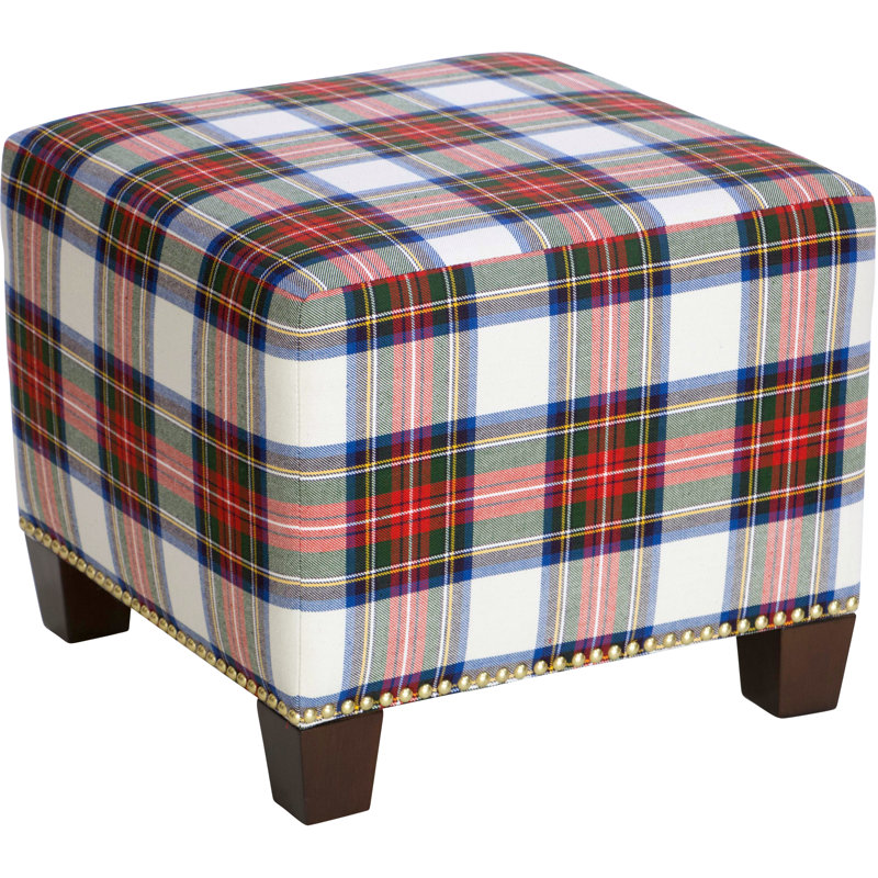 Arisha Upholstered Ottoman, Stewart Dress Multi