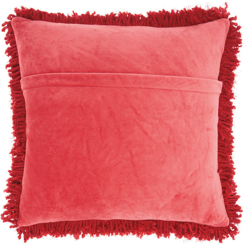 Housse de coussin carré et insert, 20 po X 20 po, Rouge, Carré