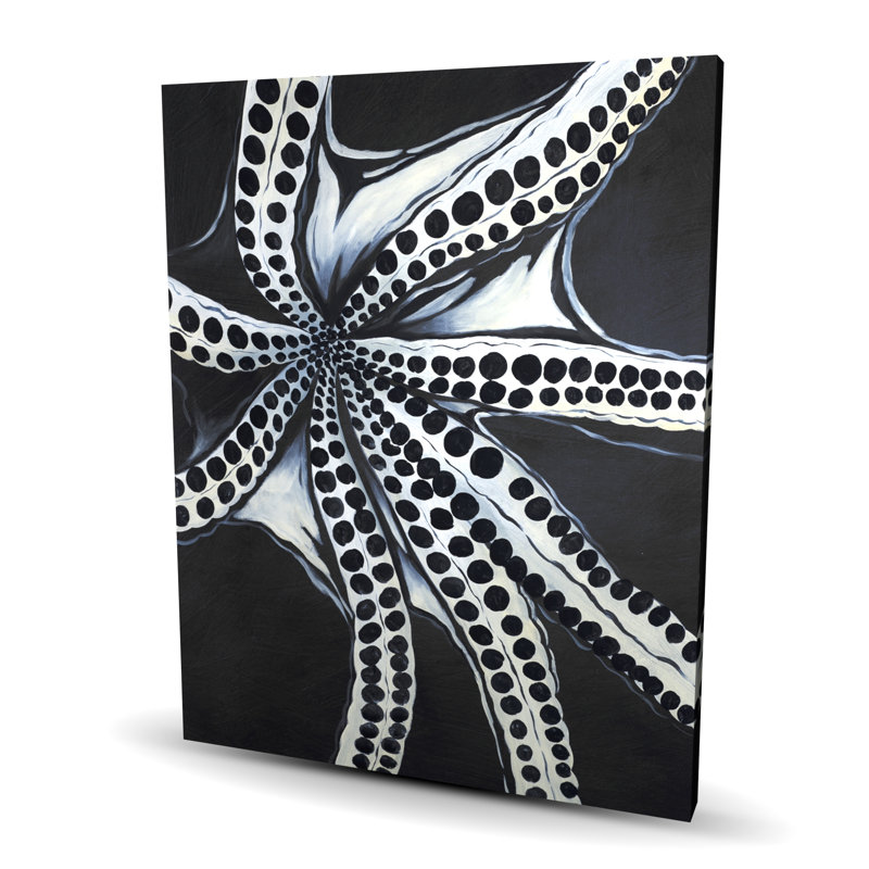 Grande tentacule de pieuvre - Toile marine noire