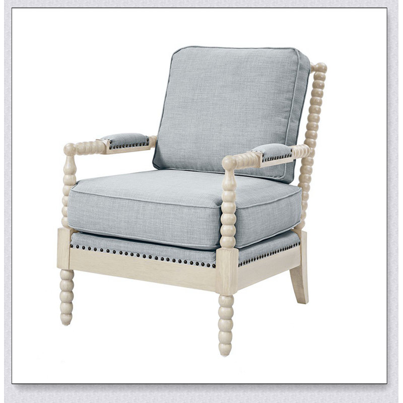 Chaise avec accoudoirs d'appoint, Polyester chêne chameau