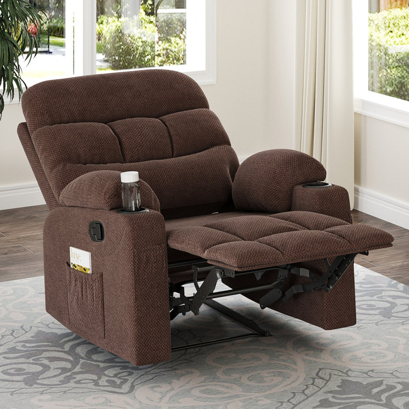 Fauteuil inclinable manuel Catherne, Brun