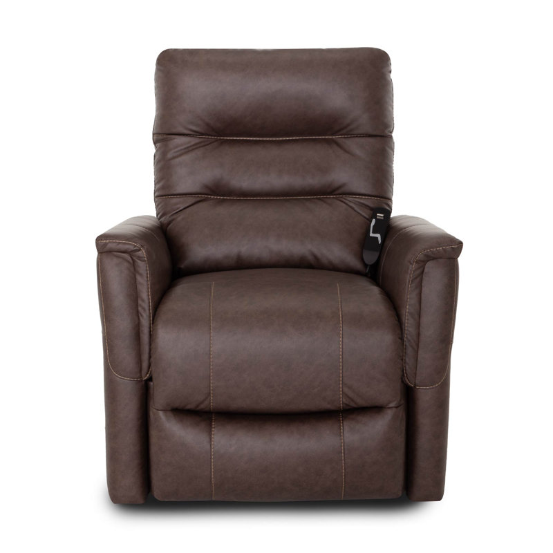 3-Way Chaise Power Lift Recliner, Brown
