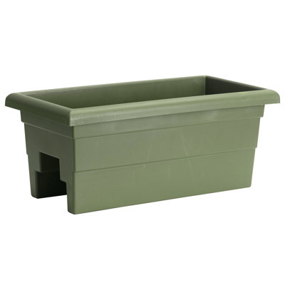Kaysville Plastic Rectangular Railing Planter