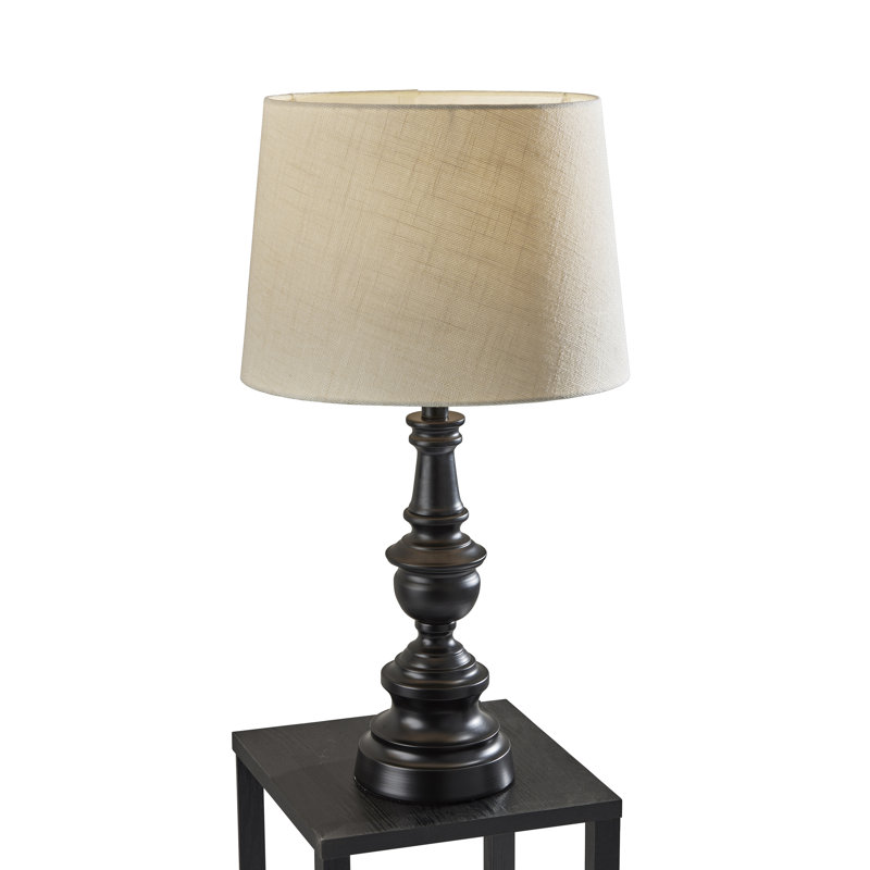 Chiu 60'' Black Column Floor Lamp, White