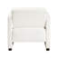 Fauteuil beige recouvert de boucles avec une base en contreplaqué massif et un rembourrage confortable pour un intérieur élégant-265260712