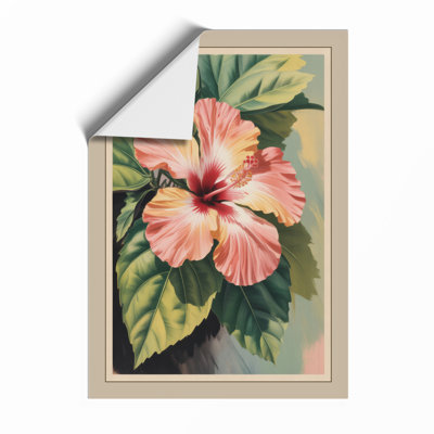 Hibiscus in Bloom Botanical - Framed Print