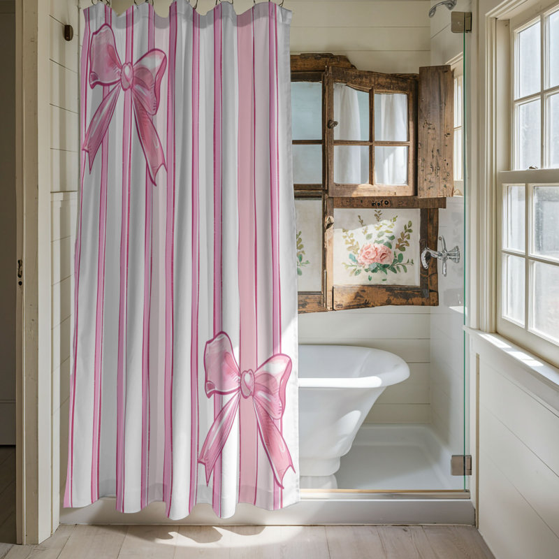 Blush Bloom - Premium Shower Curtain 79, 74"H x 71"W