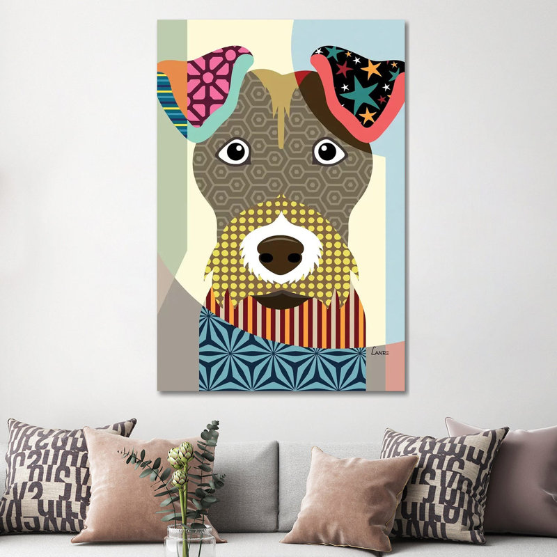 Wire Fox Terrier by Lanre Studio - Wrapped Canvas Gallery-Wrapped Canvas Giclée, 152.5 cm H x 101.5 cm W